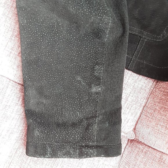 Atmosphere Women's Black Suede Leather Jacket Blazer Size Large - Picture 13 of 16